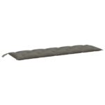 Coussins de banc de jardin lot de 2 gris foncé mélangé tissu – Image 3