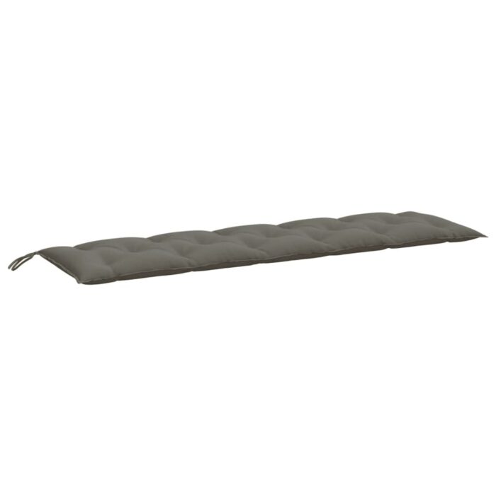 Coussins de banc de jardin lot de 2 gris foncé mélangé tissu – Image 3