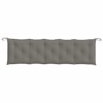 Coussins de banc de jardin lot de 2 gris foncé mélangé tissu – Image 4