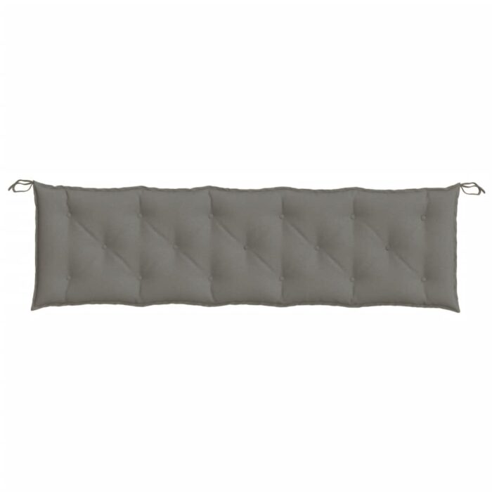 Coussins de banc de jardin lot de 2 gris foncé mélangé tissu – Image 4