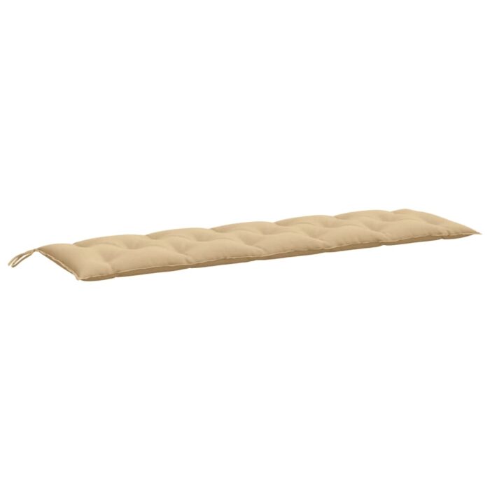 Coussins de banc de jardin lot de 2 beige mélangé tissu – Image 3