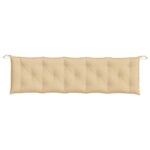 Coussins de banc de jardin lot de 2 beige mélangé tissu – Image 4