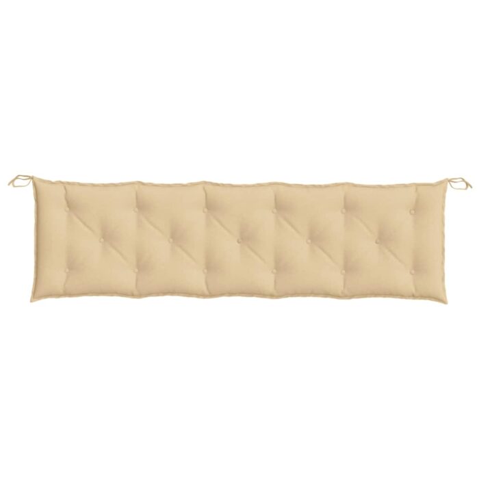 Coussins de banc de jardin lot de 2 beige mélangé tissu – Image 4