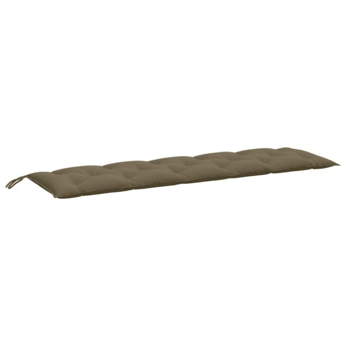 Coussins de banc de jardin lot de 2 taupe mélangé tissu – Image 3