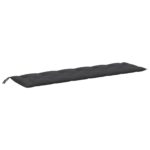 Coussins de banc de jardin lot de 2 anthracite mélangé tissu – Image 3