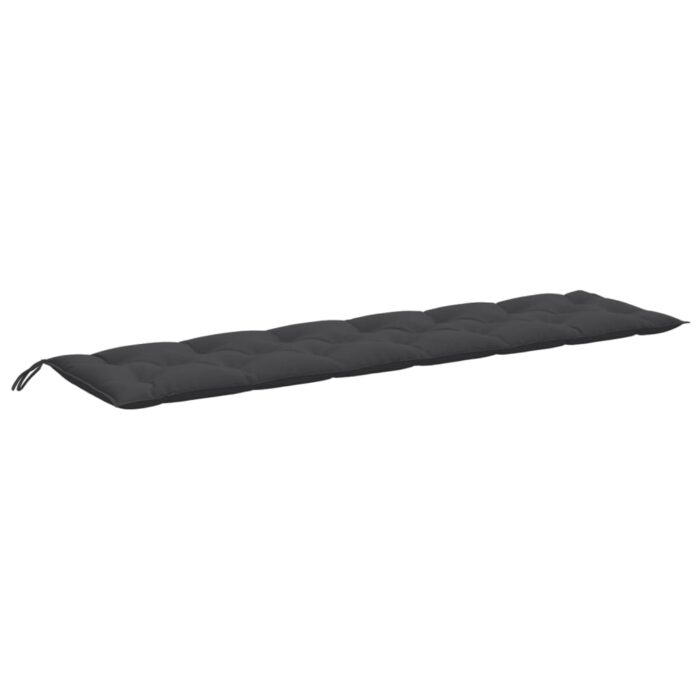 Coussins de banc de jardin lot de 2 anthracite mélangé tissu – Image 3