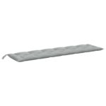 Coussins de banc de jardin lot de 2 gris clair mélangé tissu – Image 3