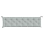 Coussins de banc de jardin lot de 2 gris clair mélangé tissu – Image 4