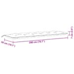 Coussins de banc de jardin lot de 2 gris clair mélangé tissu – Image 8