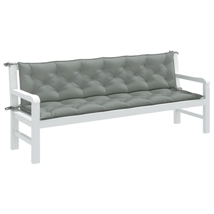 VXL8721012462915_m_en_hd_1.jpg Coussins de banc de jardin lot de 2 gris clair mélangé tissu – Image 1
