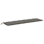 Coussins de banc de jardin lot de 2 gris foncé mélangé tissu – Image 3