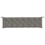 Coussins de banc de jardin lot de 2 gris foncé mélangé tissu – Image 4