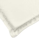 Coussins de banc de jardin lot de 2 crème mélangé tissu – Image 6