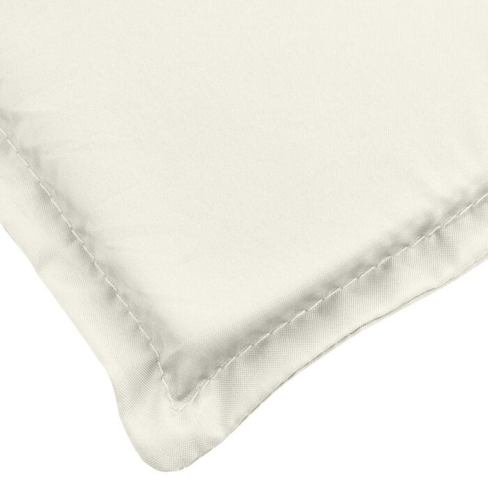 Coussins de banc de jardin lot de 2 crème mélangé tissu – Image 6
