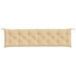 Coussins de banc de jardin lot de 2 beige mélangé tissu – Image 4