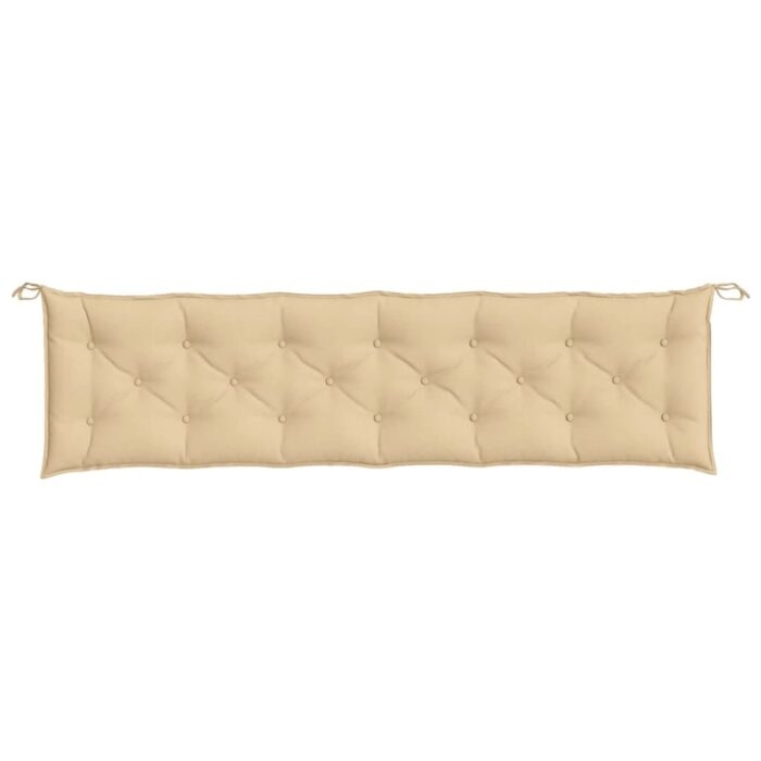 Coussins de banc de jardin lot de 2 beige mélangé tissu – Image 4