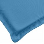 Coussins de banc de jardin lot de 2 bleu mélangé tissu – Image 6