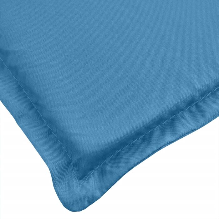 Coussins de banc de jardin lot de 2 bleu mélangé tissu – Image 6