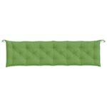 Coussins de banc de jardin lot de 2 vert mélangé tissu – Image 4