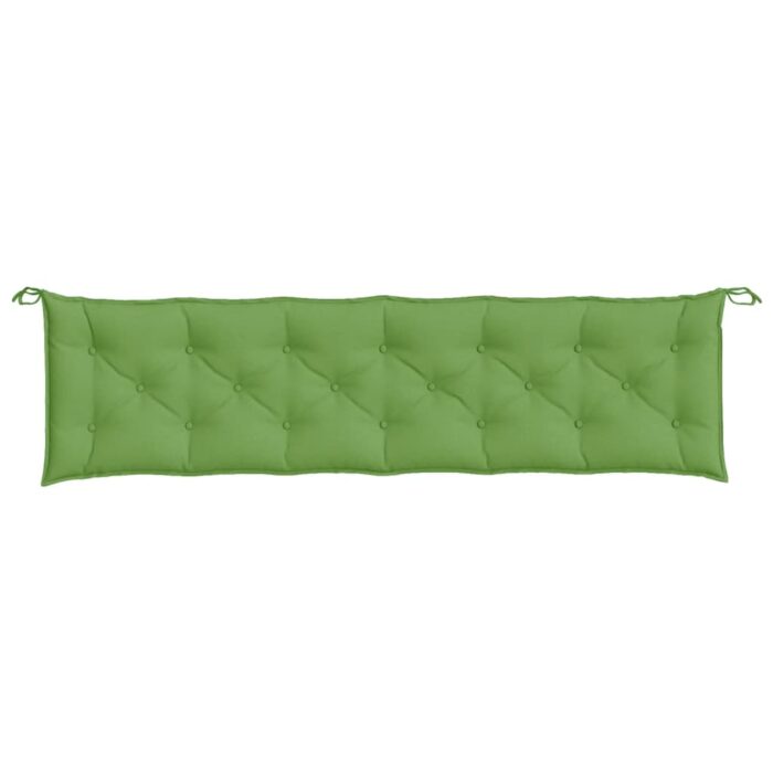 Coussins de banc de jardin lot de 2 vert mélangé tissu – Image 4
