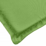 Coussins de banc de jardin lot de 2 vert mélangé tissu – Image 6
