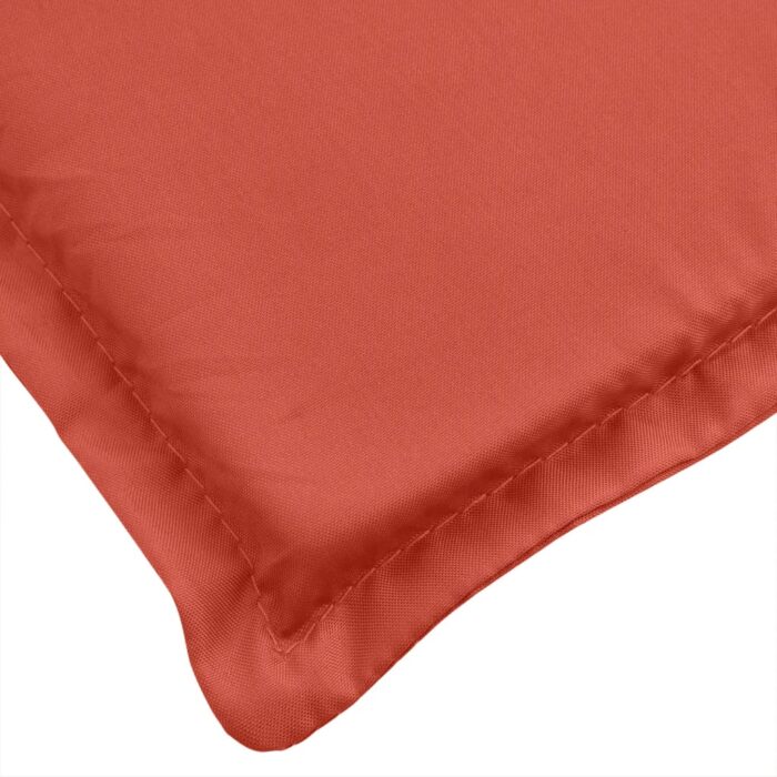 Coussins de banc de jardin lot de 2 rouge mélangé tissu – Image 6