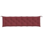 Coussins de banc de jardin lot de 2 rouge bordeaux mélangé – Image 4