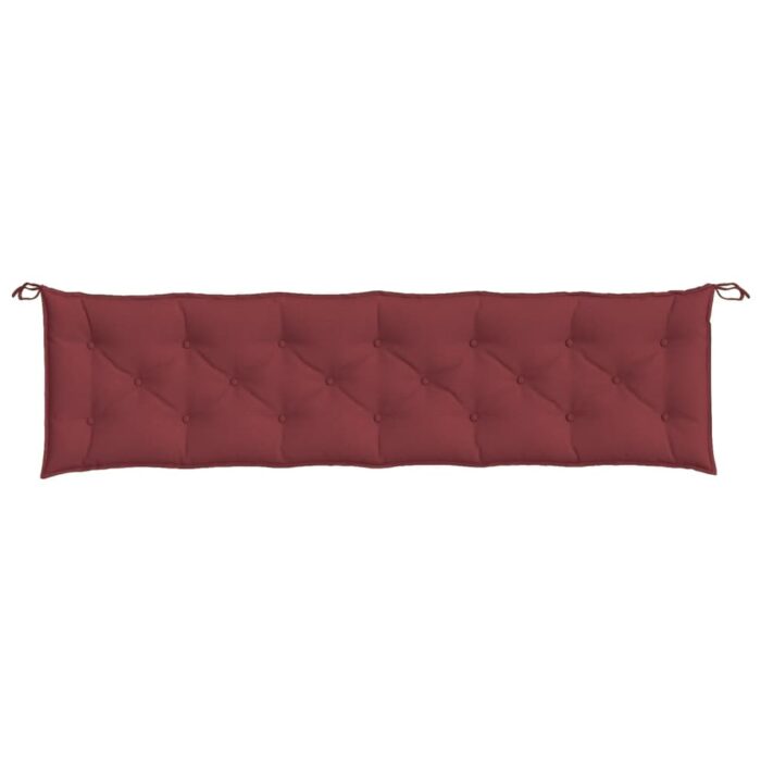 Coussins de banc de jardin lot de 2 rouge bordeaux mélangé – Image 4