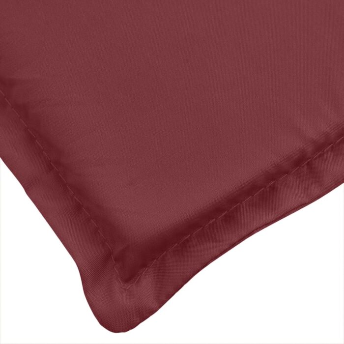 Coussins de banc de jardin lot de 2 rouge bordeaux mélangé – Image 6