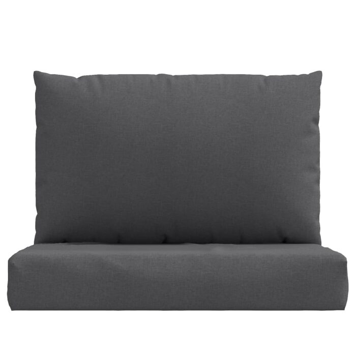 Coussins de palette lot de 2 anthracite mélangé tissu – Image 2
