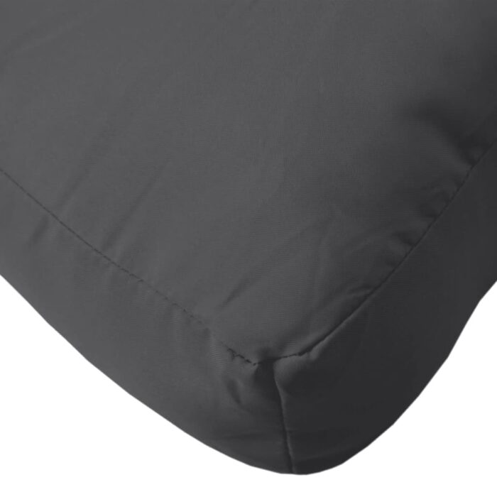 Coussins de palette lot de 2 anthracite mélangé tissu – Image 6