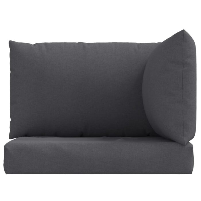 Coussins de palette lot de 3 anthracite mélangé tissu – Image 2