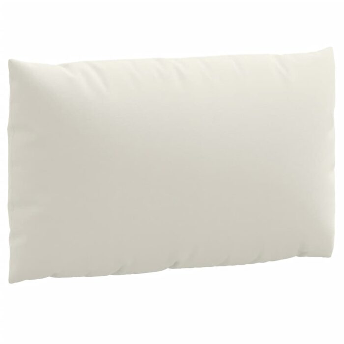 Coussins de palette lot de 3 crème mélangé tissu – Image 4