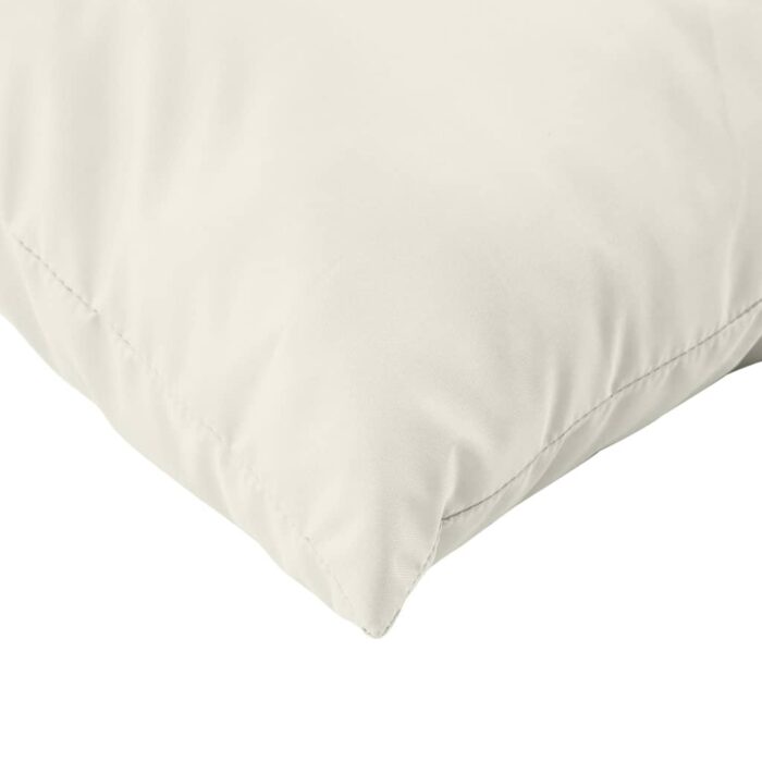 Coussins de palette lot de 3 crème mélangé tissu – Image 5