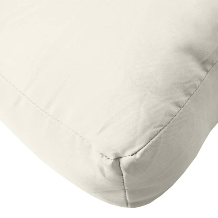 Coussins de palette lot de 3 crème mélangé tissu – Image 6