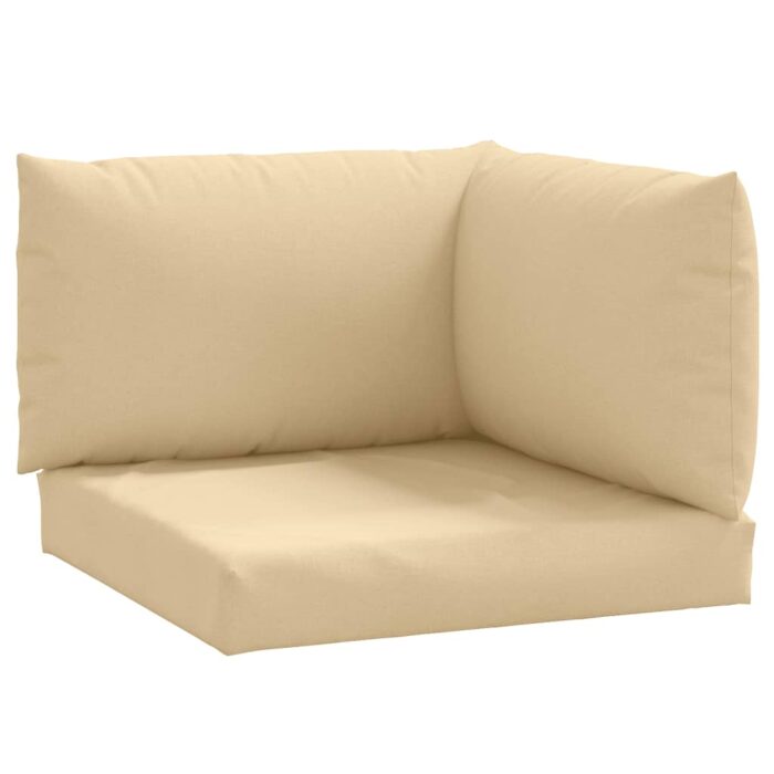 Coussins de palette lot de 3 beige mélangé tissu – Image 2
