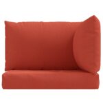 Coussins de palette lot de 3 rouge mélangé tissu – Image 2