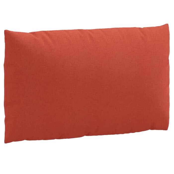 Coussins de palette lot de 3 rouge mélangé tissu – Image 4