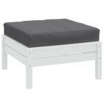 Coussin de palette anthracite mélangé 60x60x9,5 cm tissu