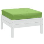 Coussin de palette vert mélangé 60x60x9,5 cm tissu