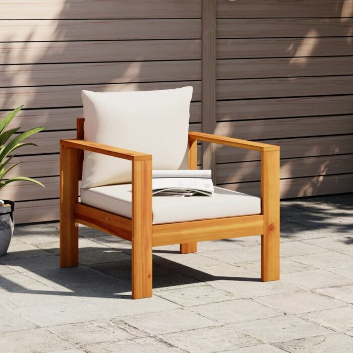 VXL8721012463974_m_en_hd_1.jpg Chaise de jardin avec coussins bois massif d'acacia – Image 1