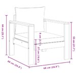 Chaise de jardin avec coussins bois massif d'acacia – Image 6