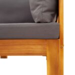Salon de jardin avec coussins 2 pcs bois massif acacia – Image 6