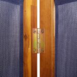 Cloison de séparation 3 panneaux bleu foncé 210x180 cm – Image 5