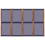 Cloison de séparation 4 panneaux bleu foncé 280x180 cm – Image 2