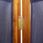 Cloison de séparation 4 panneaux bleu foncé 280x180 cm – Image 5