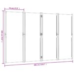 Cloison de séparation 4 panneaux bleu foncé 280x180 cm – Image 6