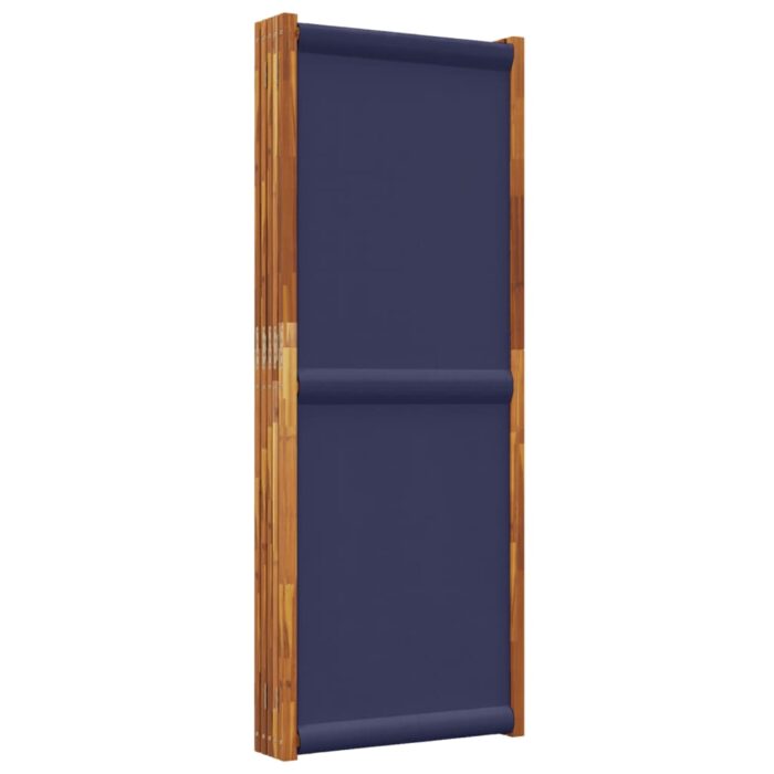 Cloison de séparation 5 panneaux bleu foncé 350x180 cm – Image 3