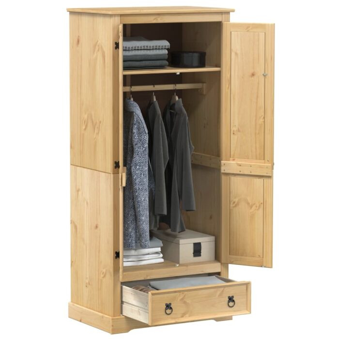 Garde-robe Corona 76x50x170 cm bois de pin massif – Image 1