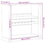 Armoire à vin Corona 107,5x51x105,5 cm bois de pin massif – Image 7